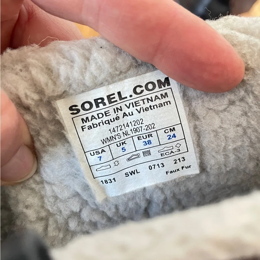 Sorel Tivoli Leather Lace-up Waterproof Duck Boots Winter Shoes Fleece 7